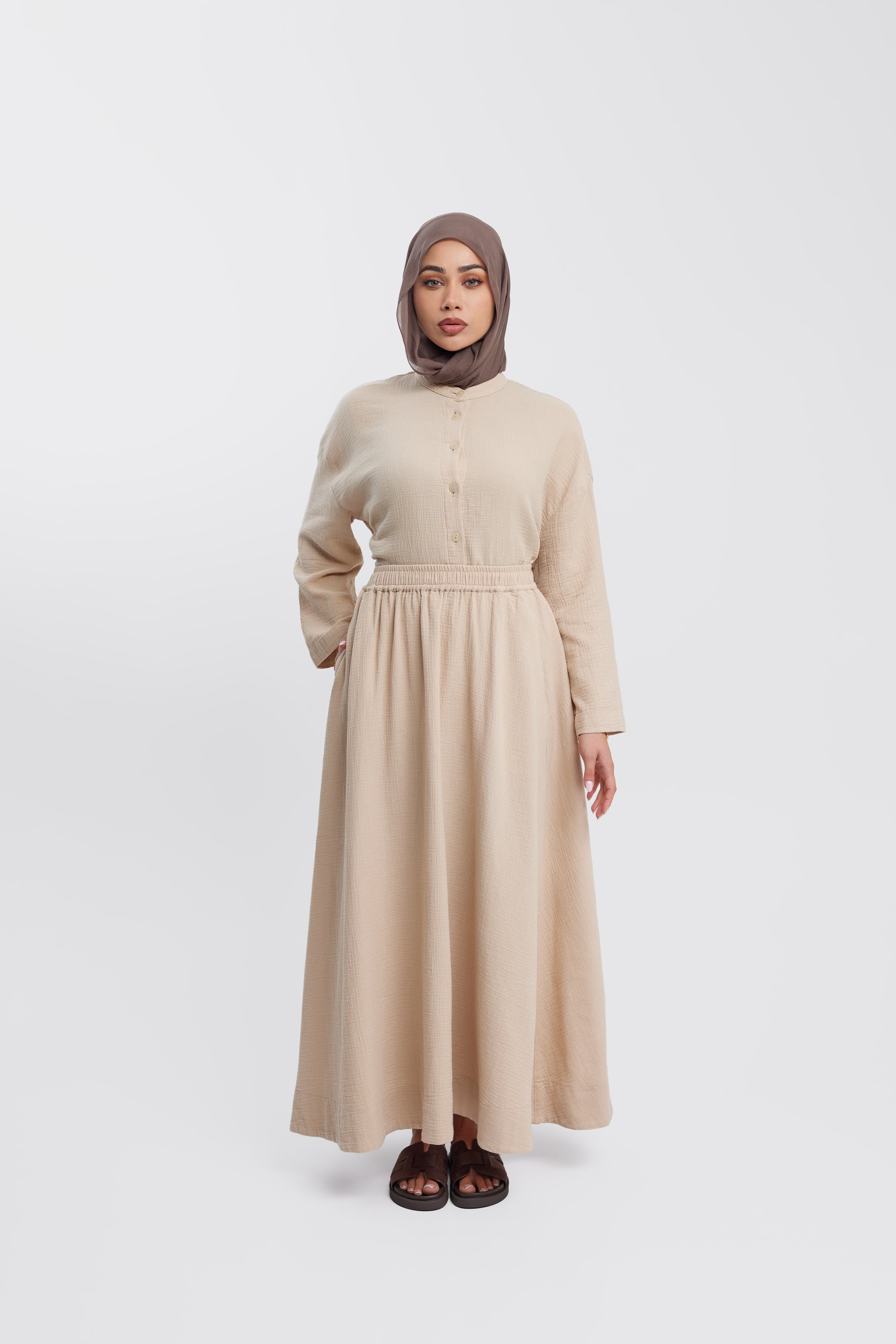 Waffle Cotton Skirt